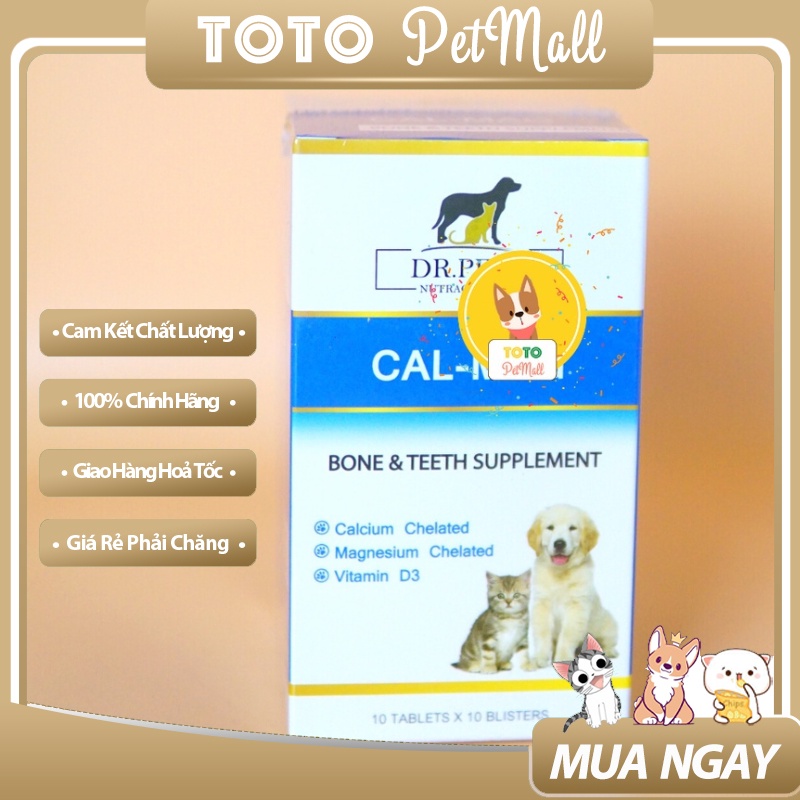 Dr.Petz Cal-Mag Cải Thiện Và Phục Hồi Chức Năng Xương, Răng Cho CHÓ MÈO ( 1 vỉ 10 viên)