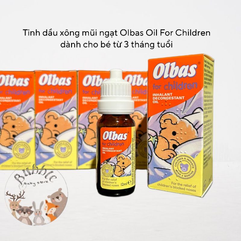 Tinh dầu xông chống cảm giảm nghẹt mũi Olbas Oil lọ 10ml cho bé từ 3 tháng+