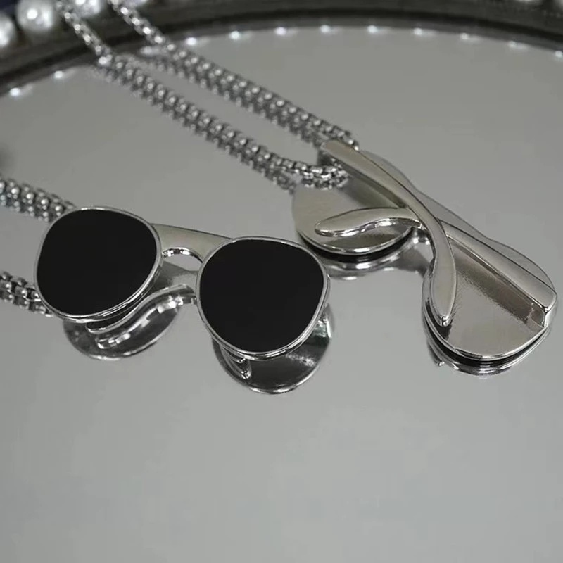 Vòng cổ Mặt Kính Mát Không Phai Phong Cách Punk Cá Tính