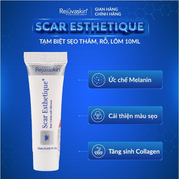 Kem Scar Esthetique 10ml xóa Sẹo Thâm, lấp đầy Sẹo Rỗ, Sẹo Lõm của Rejuvaskin Hoa Kỳ