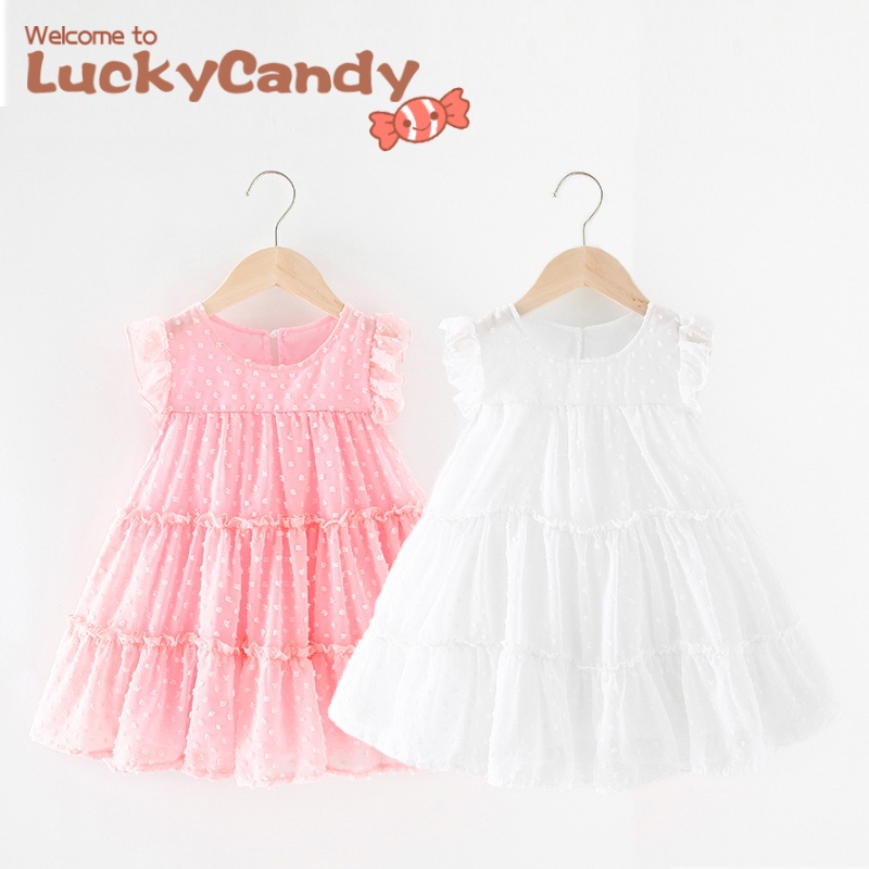 Đầm sát nách LUCKYCANDY đáng yêu cho bé gái 3-8 tuổi