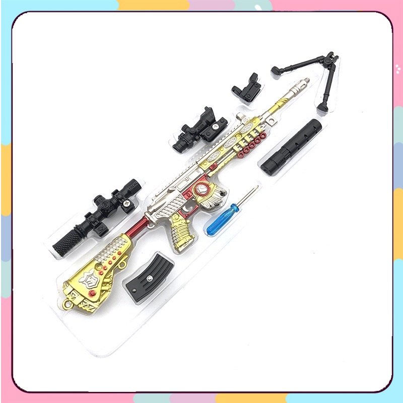 Mô hình kim loại lắp ráp M416 Skin cực đẹp PUBG mini siêu đẹp dài 22cm mô hình trưng bày sưu tầm