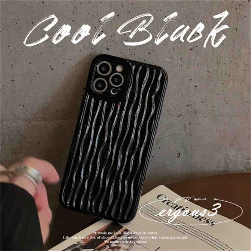 Ốp Điện Thoại Silicon Mềm Họa Tiết Sóng Nước 3D Cho iPhone 14 13 12 11 Pro Max SE2020 X XR Xs Max 7 8 Plus