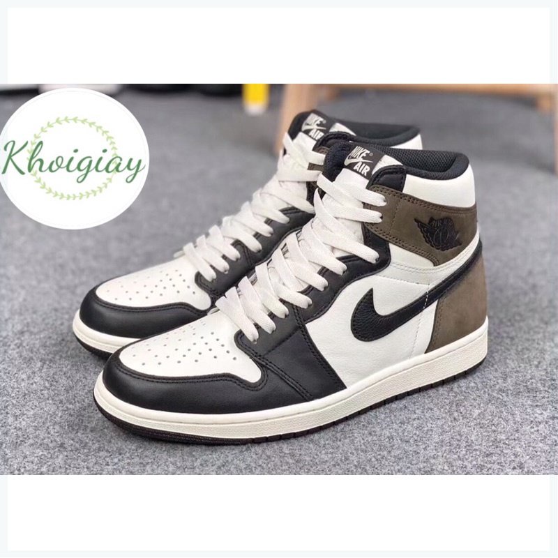 Giày thể thao cổ cao nâu đen {𝐅ull box} Giày nam nữ Nâu đen cổ cao hàng bản đẹp A215 Amily Sneaker