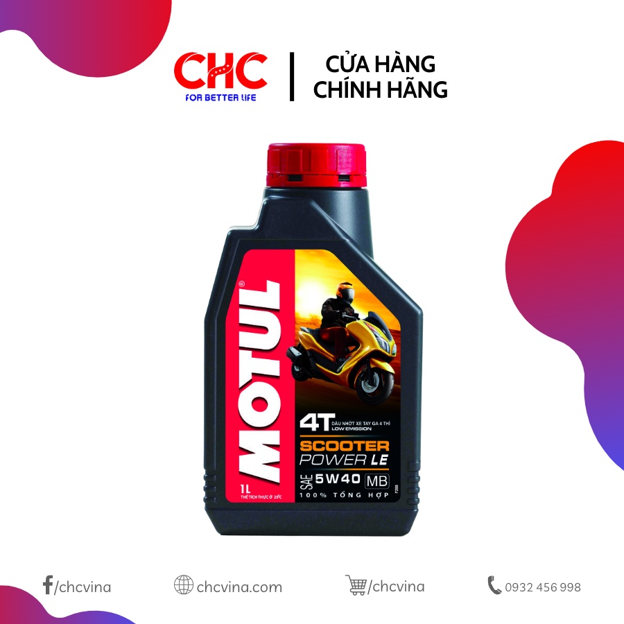 Dầu nhớt xe ga Motul 5W40 1L chạy 3000km