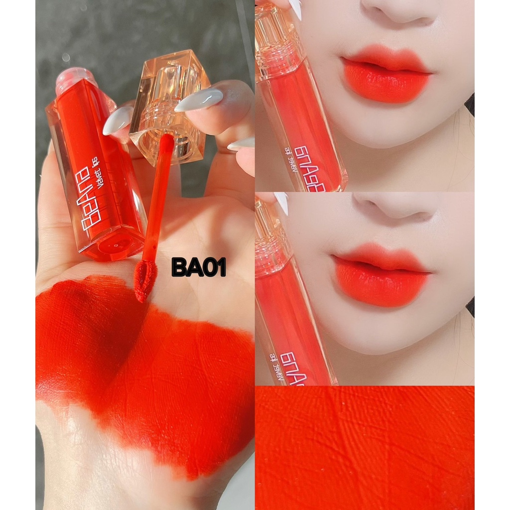 Son Kem Lì B.A Màu Cam Đỏ V4