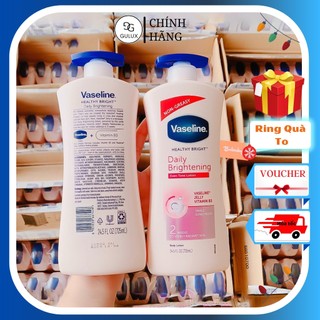Dưỡng thể vaseline 725ml daily brightening dưỡng da trắng hồng, sữa dưỡng thể vaseline của mỹ mẫu mới