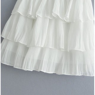 [25-40kg] Chân váy bé gái dập ly 3 tầng
