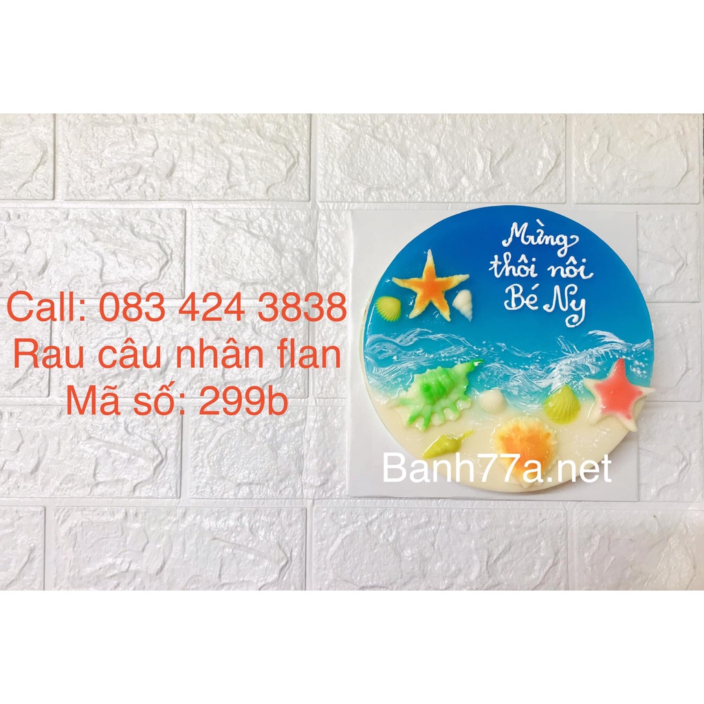 MS299b - Bánh rau câu nhân flan sinh nhật (đặt trước 24 tiếng)