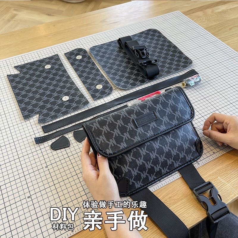 M55_Túi Da Quai Chéo Tự May DIY Handmade