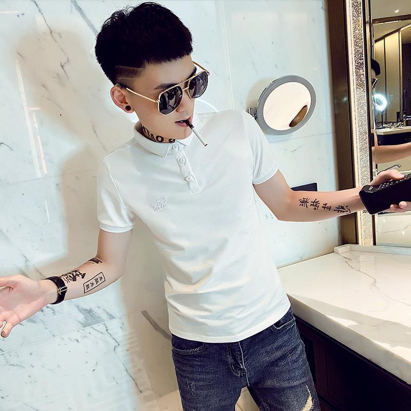 Áo Thun polo Ngắn Tay Thêu Họa Tiết Thời Trang Dành Cho Nam