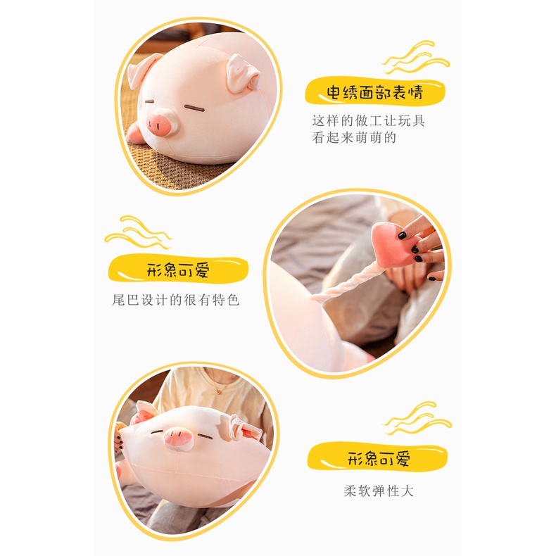Thú Nhồi Bông Hình Chú Heo Hoạt Hình Mềm Mại Đáng Yêu