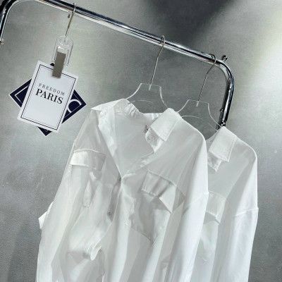 Áo sơ mi 2 nắp túi hộp fom thụng