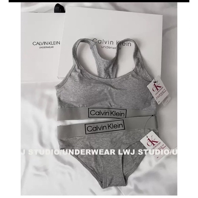 Bộ lót cotton Calvin klein cao cấp, áo có đệm quần full mông sexy gợi cảm