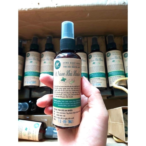Xịt khuẩn tinh dầu thiên nhiên 100ml