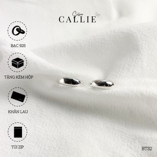 BT32 - Khoen bạc Callie Silver trơn bầu