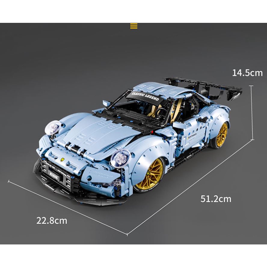 Porche 911 Bản Bóng Đêm 9806 Bản Khói Xanh 9805 Immaster Mô Hình Xe Technic Tỷ Lệ 1:10 Đồ Chơi Lắp Ráp 2258 Pcs