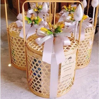 Giỏ quà Tết/ Trung thu/ Đám cưới. Làn xách, hộp đựng đồ bằng mây tre đan, bánh kẹo, hoa quả, quà tặng. Decor, chụp ảnh