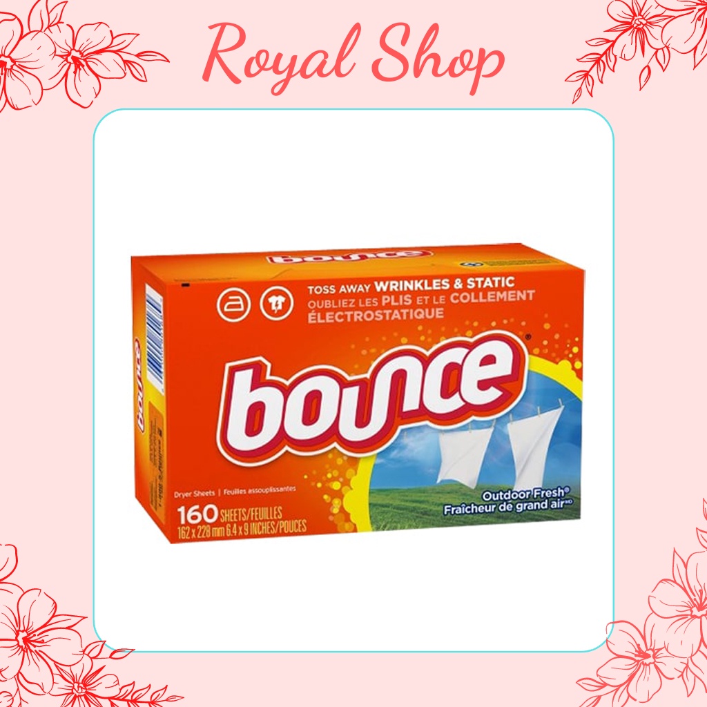 Giấy thơm quần áo Bounce Mỹ, giấy làm thơm loại bỏ mùi hôi mùi ấm mốc ở trong tủ đồ giúp quần áo luôn thơm mát