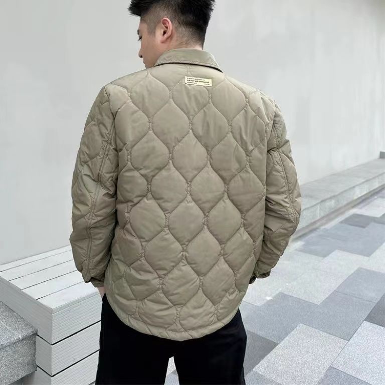 Áo Khoác Nam. Áo Khoác Phao Màu Trơn Giữ Ấm Mùa Đông Phong Cách Hàn Quốc Mới Cho Nam