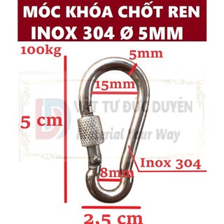 Móc xích chốt ren an toàn inox