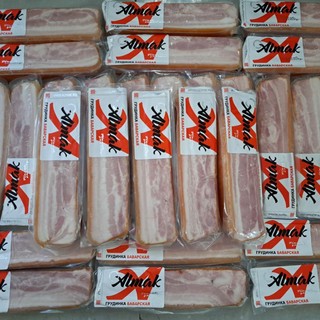 THỊT BA CHỈ HUN KHÓI 400G nội địa Nga - ba rọi xông khói ăn liền
