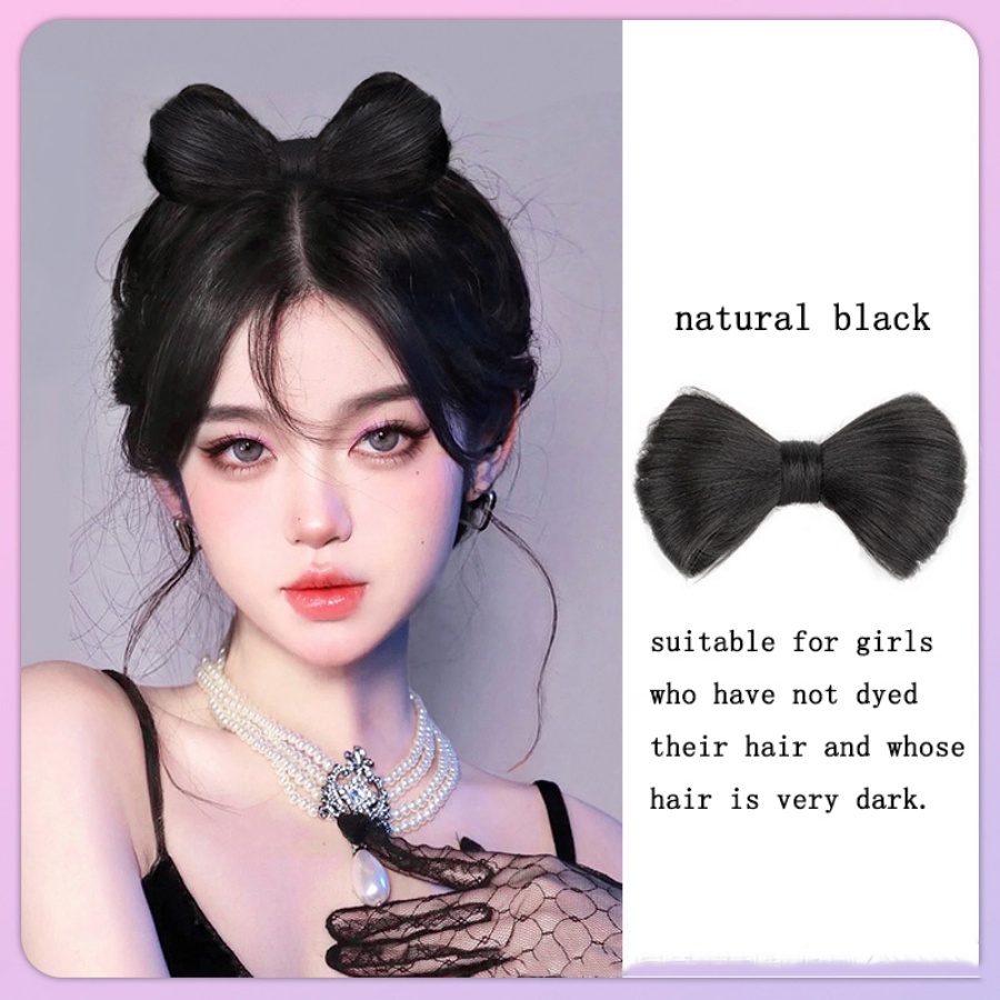 Kẹp Tóc Giả Thắt Nơ Kiểu Hàn Quốc Dễ Thương Cho Bé Gái