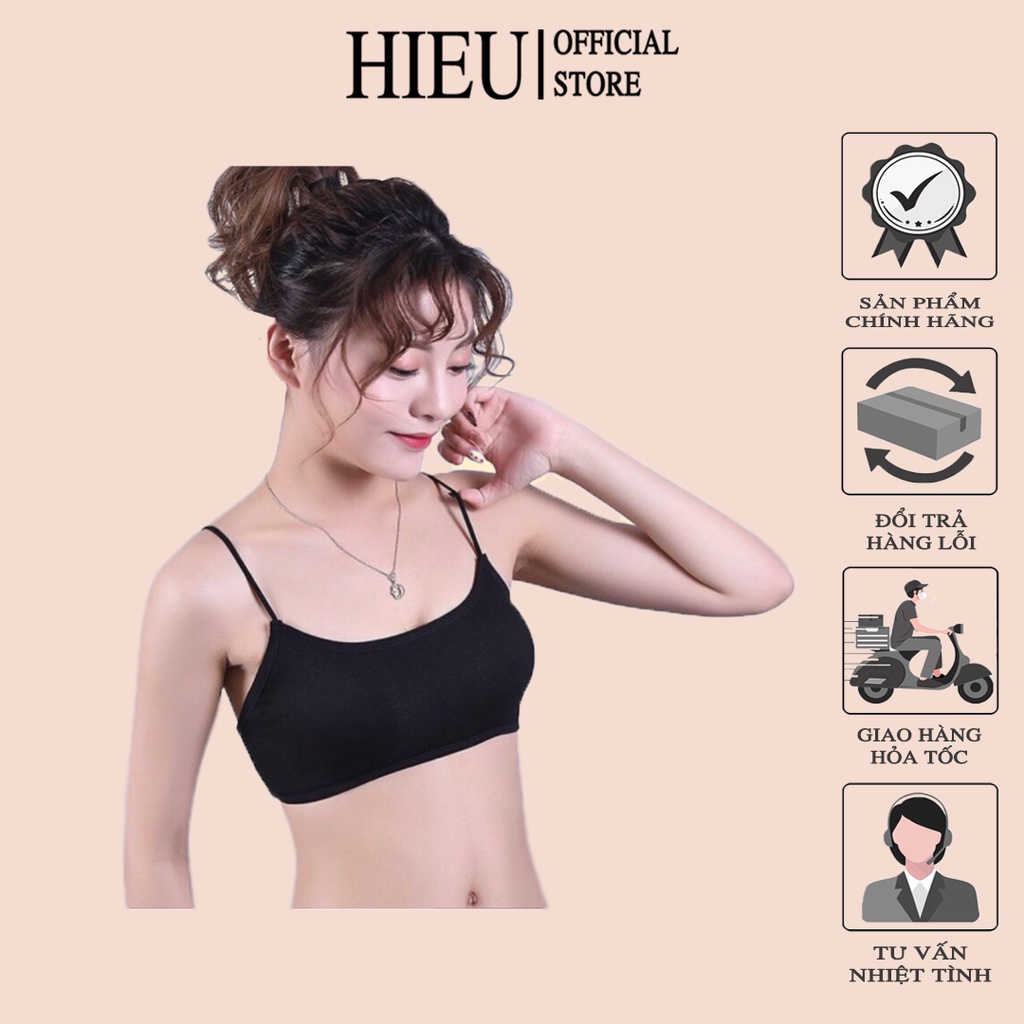 Áo Lót Nữ 2 Dây Hở Lưng Đan dây Không Gọng Nâng Ngực Gợi Cảm Co Giãn Tốt Hieu Store24h - 266