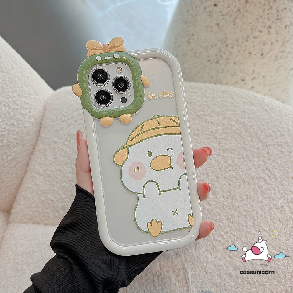 Ốp Điện Thoại Mềm Họa Tiết Chú Vịt 3D Dễ Thương Cho iPhone 11 13 12 14 Pro MAX 7 8 6 6S 14 Plus XR X XS MAX SE 2020