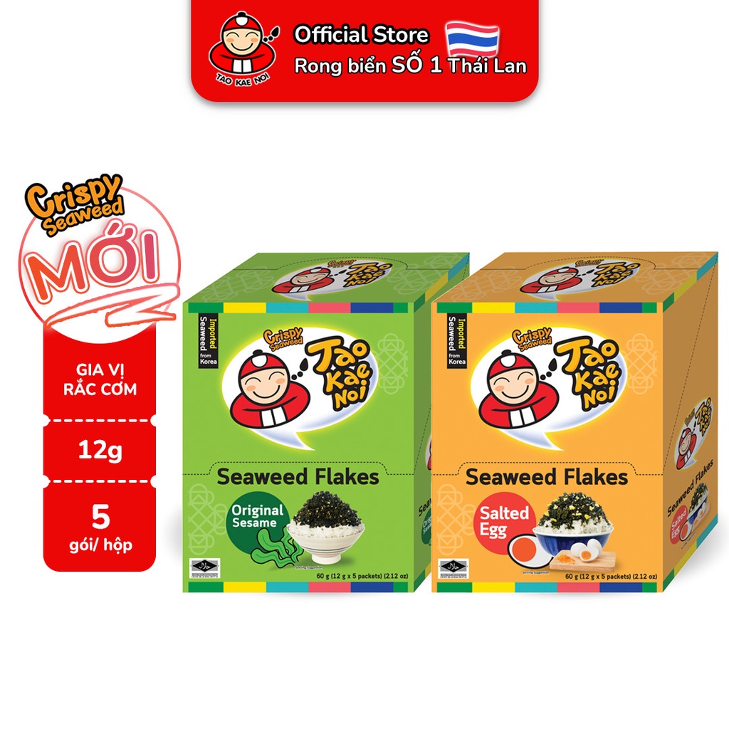 [COMBO 2 HỘP-DATE T6/2023] Gia Vị Rắc Cơm Rong Biển Furikake TaoKaeNoi 12g (2 Hộp)