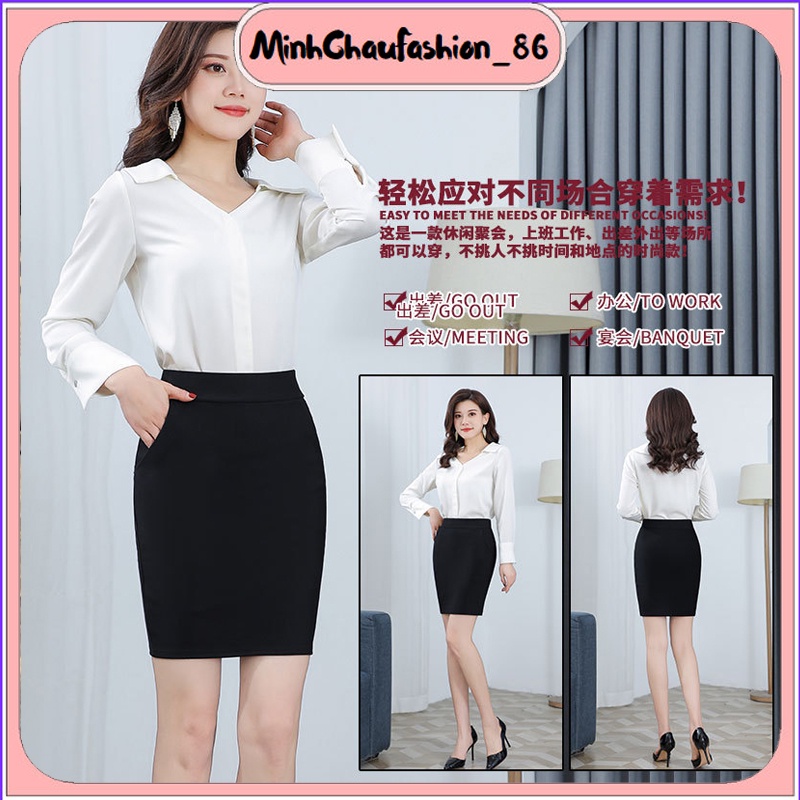 Chân Váy Bút Chì ôm body chất Mango cao cấp siêu thanh lịch nhẹ nhàng cho nữ. Thời trang công sở nữ