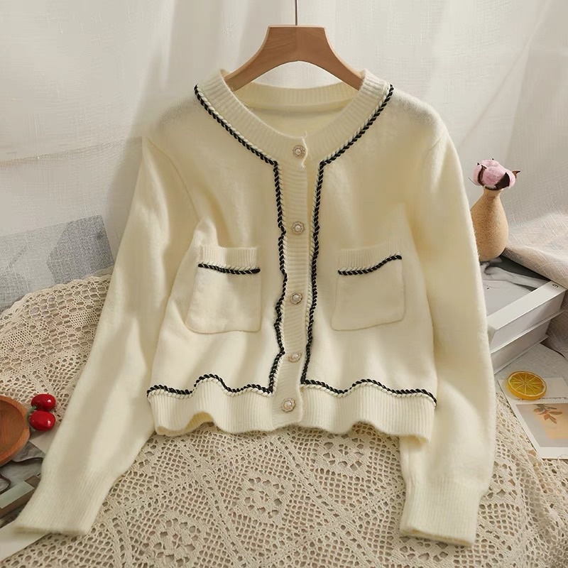 Áo Len Cardigan Phối Viền Cực Sang