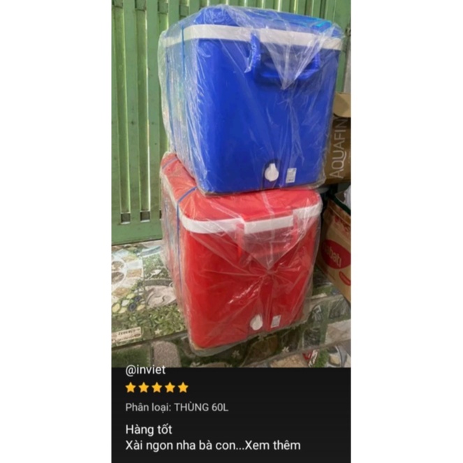 Thùng đá nhựa Duy Tân dung tích 60 Lít GIỮ NHIỆT 48H