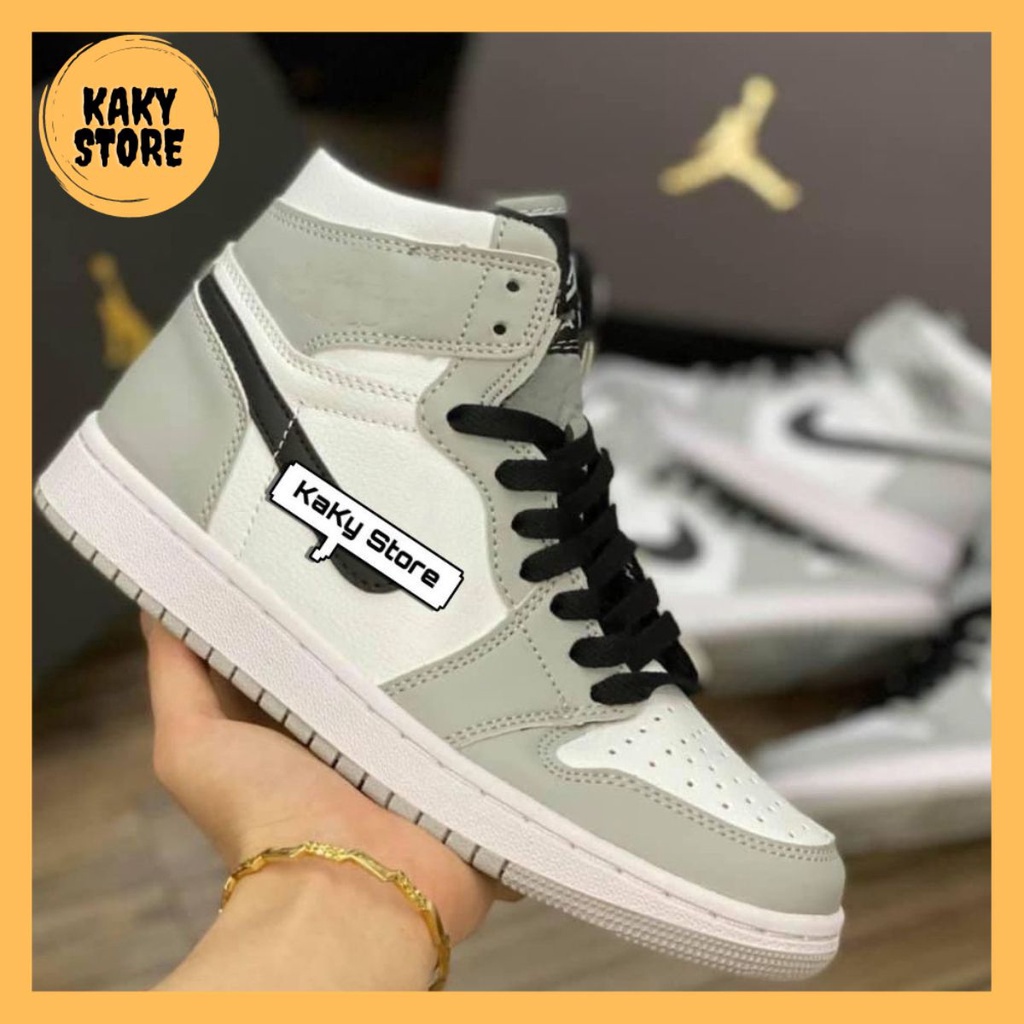 Giày Thể Thao 𝗷𝗼𝗿𝗱𝗮𝗻 Xám , Giày Sneaker JD Cổ Cao Màu Xám Dành Cho Học Sinh Sinh Viên Đi Tập Thể Dục Đi Tập Gym