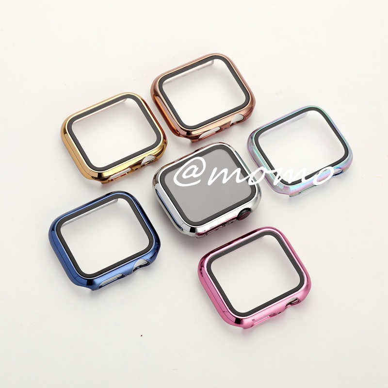 Ốp Lưng NhiềU MàU SắC VớI KíNh CườNg LựC Cho Apple Watch Series 8 7 6 SE 5 4 45mm 41mm 44mm 42mm 40mm 38mm