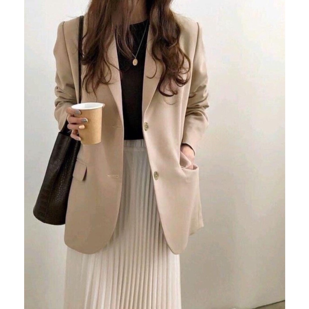 Áo Khoác Blazer Phong Cách Hàn Quốc Thanh Lịch Dành Cho Nữ Áo Blazer 2 Lớp - BLA22087