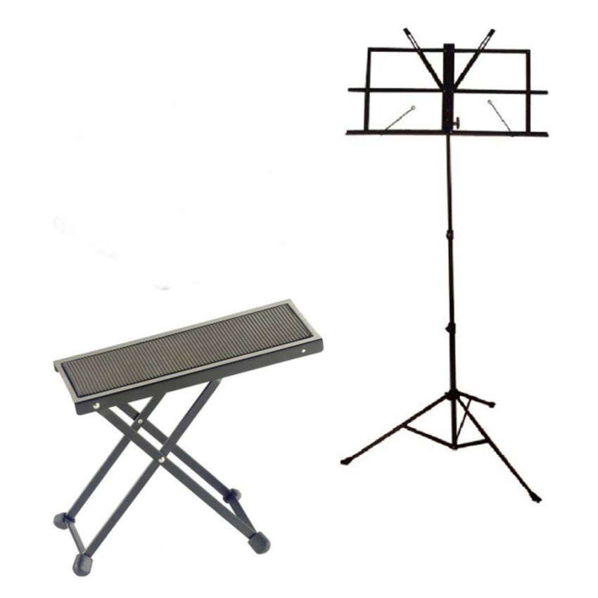 Combo giá nhạc và giá kê chân cho người học đàn guitar