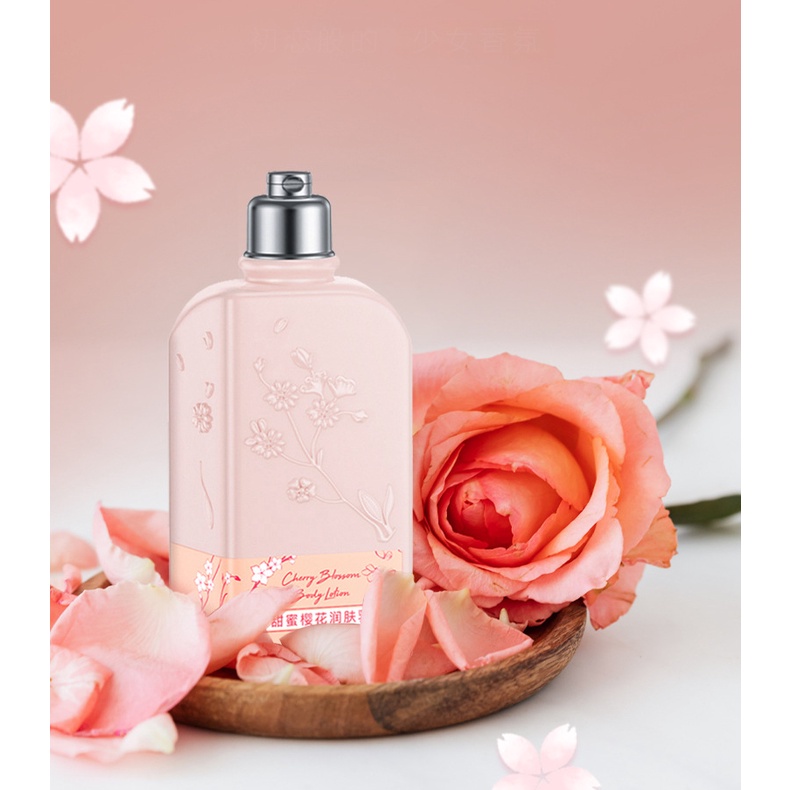 Sữa dưỡng thể chứa chiết xuất hoa anh đào giúp dưỡng ẩm và chăm sóc da 240g