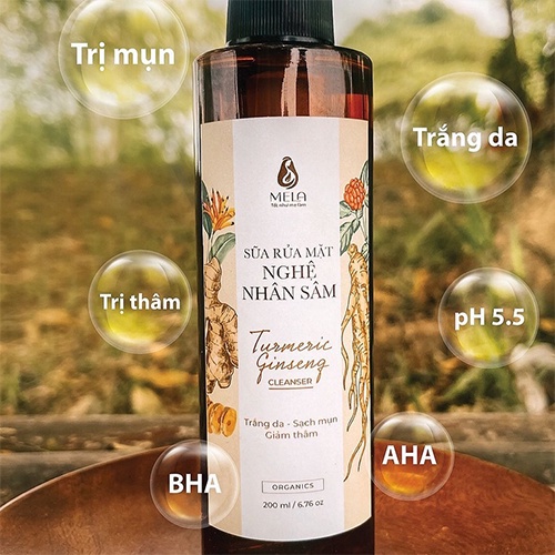 Sữa Rửa Mặt Nghệ Nhân Sâm MELA Giảm Mụn Sáng Da Dịu Nhẹ | BigBuy360 - bigbuy360.vn