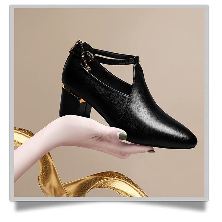 Giày Cao Gót Đế Mềm Dày Dặn Dễ Phối Đồ Thời Trang Cho Nữ