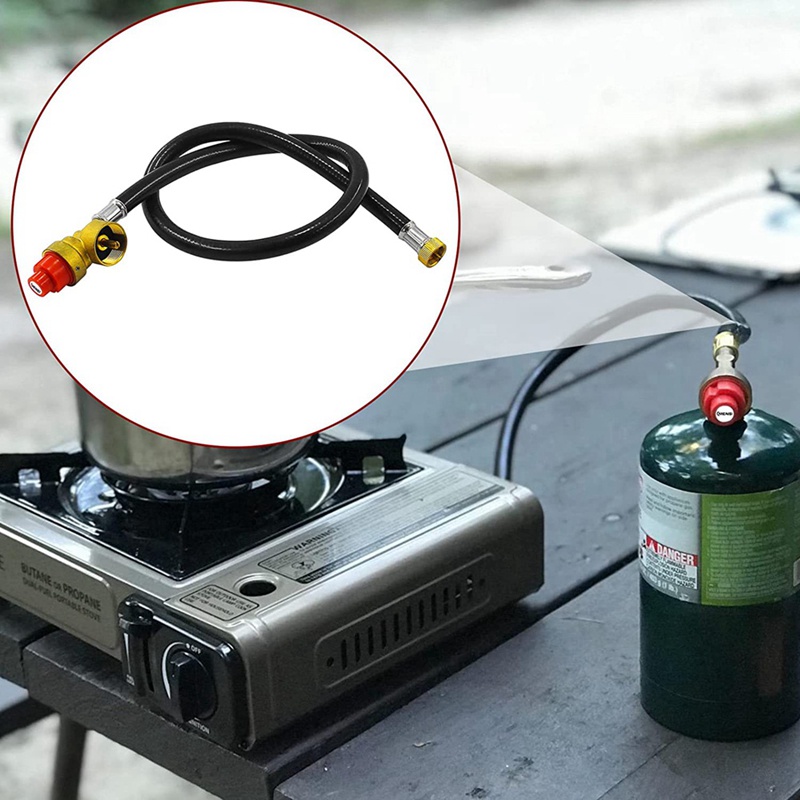 Bình Đựng Nhiên Liệu 26Inch Kèm Ống Nối Chuyển Đổi Sang 1LB Tiện Dụng Mang Theo Cắm Trại