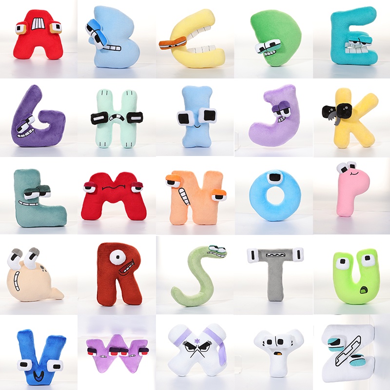 Thú Nhồi Bông Hình Chữ Cái Từ A-Z 20cm Cho Bé
