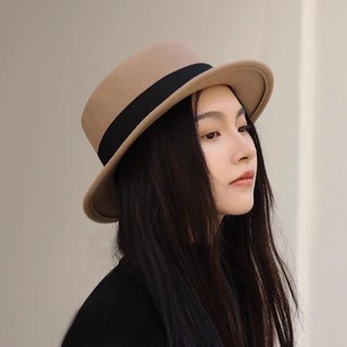 Mũ Dạ Nỉ Boater ĐB Đai Đen Phong Cách