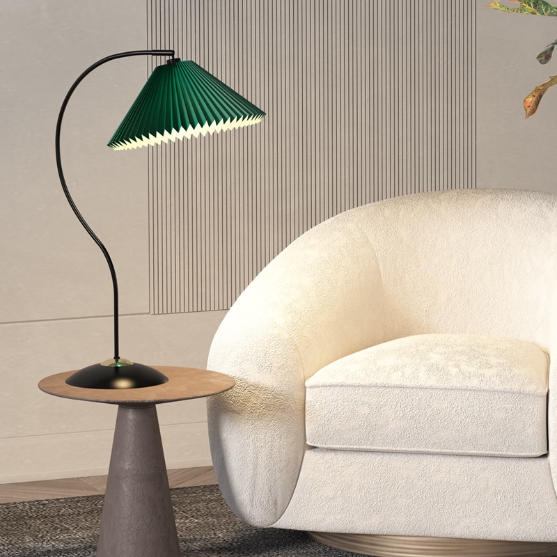 Đèn xếp nếp JIASHI để sàn phòng ngủ phong cách vintage Mỹ cao cấp