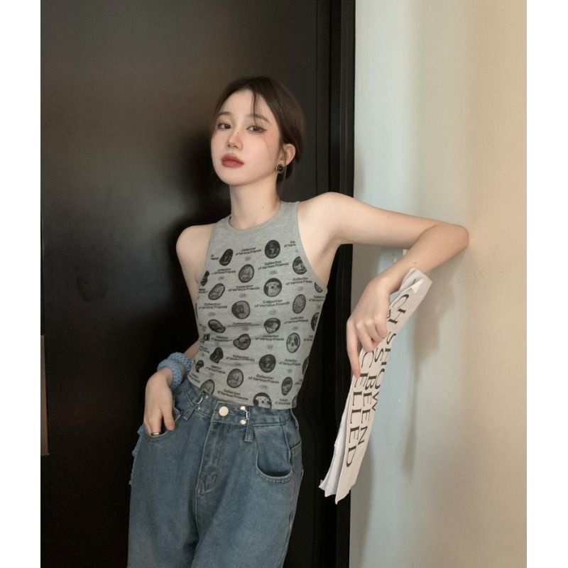 Áo Hai Dây Dáng Ngắn Ôm Sát Nách Thời Trang Mùa Hè Cho Nữ