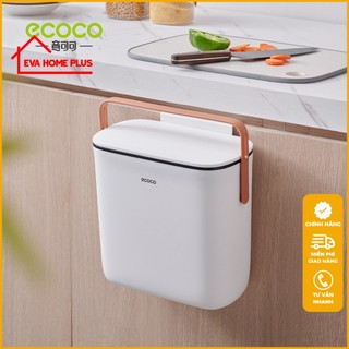 Thùng rác treo tủ bếp ECOCO chính hãng, thùng đựng rác treo tường có nắp chuyên dụng E2236