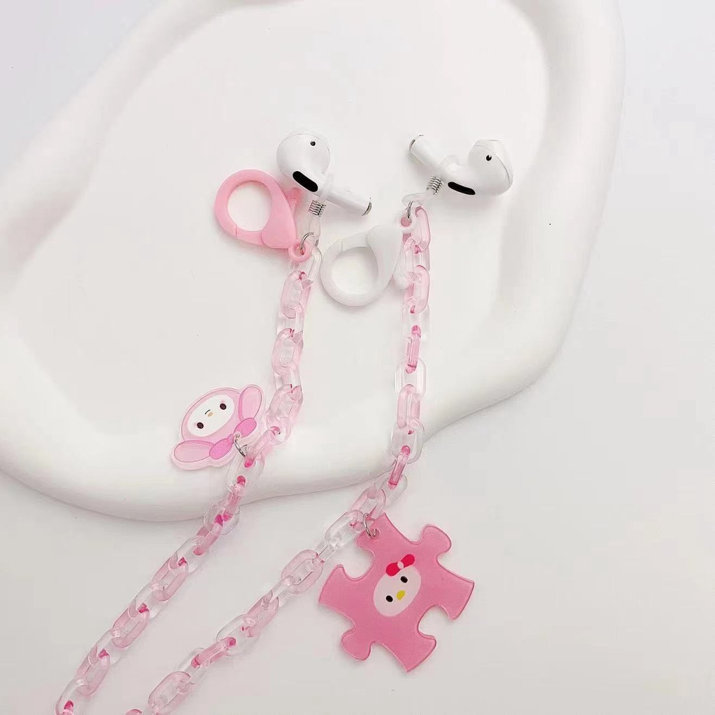 Dây Xích Đeo Mắt Kính Bằng Acrylic Màu Kẹo Hình Cún Hoạt Hình Phong Cách Hàn Quốc Đơn Giản