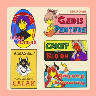 Image of [FAN MERCH] Sticker Angkot Genshin Impact 5 Pcs (Bisa Pilih)
