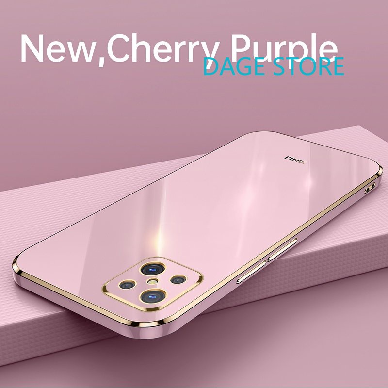 Ốp Điện Thoại Mềm Viền Thẳng Màu Trơn 6D Cho Oppo Reno4 Z 5G A92s