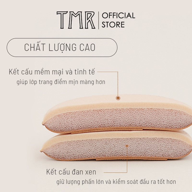 [5 set] Mút Trang Điểm Mini Finger Puff TMR Mút Tán Kem Nền, Kem Che Khuyết, Cushion